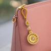 Metal Sunflower Keychain Rotatable Zodiac Key Ring Backpack Pendant New Year Pendant  Car Keychain
