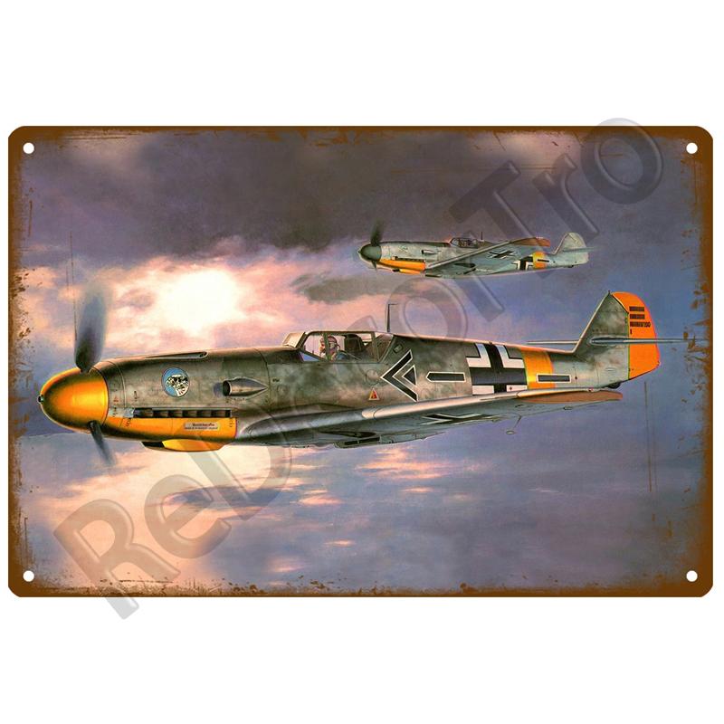 Airplane Retro Decorative House Metal Sign Plate Posters On The Wall Tin Sign Vintage Poster Decor Wall Art Room Decoration