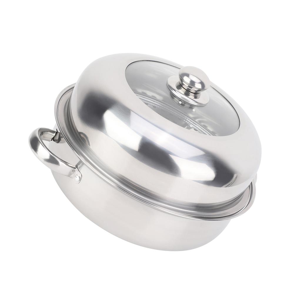 28 см однослойная кастрюля из нержавеющей стали, тушеная в сковороде, пароварка, кухонная утварь, бытовая кулинария