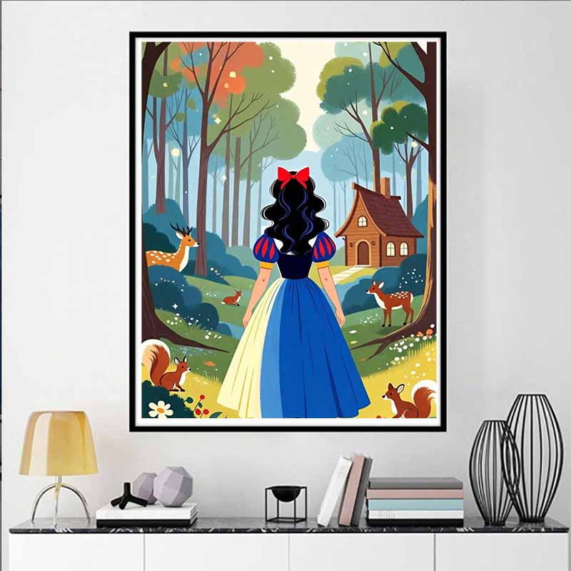 Disney 5D DIY Алмазная живопись Белоснежка Исцеляющая Иллюстрация, Вышитая Мозаика Крестиком Домашний Декор Подарок Поделки