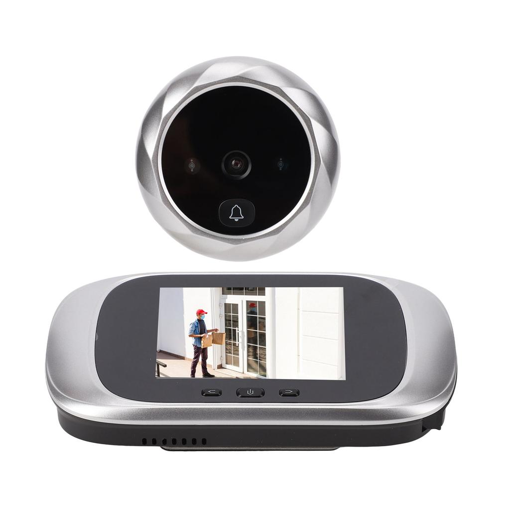 Цифровой дверной глазок с экраном высокой четкости 2,8 дюйма, широким углом обзора 90 градусов, поддержкой 12 языков