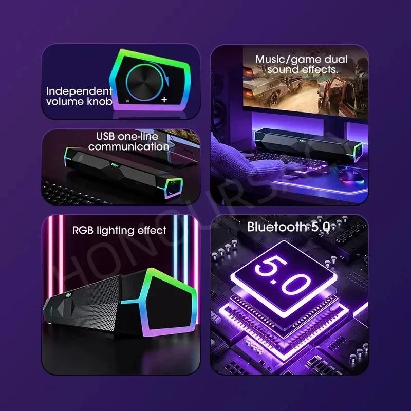 Компьютерный ТВ-ассистированный проводной Bluetooth компьютерный динамик 4D объемный звук настольный динамик динамик для ноутбука коробка HIFI стерео сабвуфер