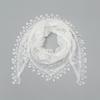 New Korean Version of Plaid Striped Floral Triangle Scarf Korean Version of Women's Tassel Lace Hollow Veil
