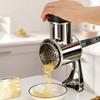 Stainless Steel Cheese Grater with 5 Blades Cheese Shredder Rotary Hand Crank Nut Grinder  Cooking