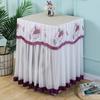 1PC Washing Machine Cover Dustproof Polyester Protective Fabric Cover Handmade Embroidered Floral Patterns Gauze 8 Styles