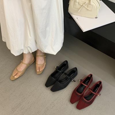 Туфли-лодочки с неглубоким вырезом и острым носком в стиле феи, с темпераментом, женские 2025 новые простые туфли для работы