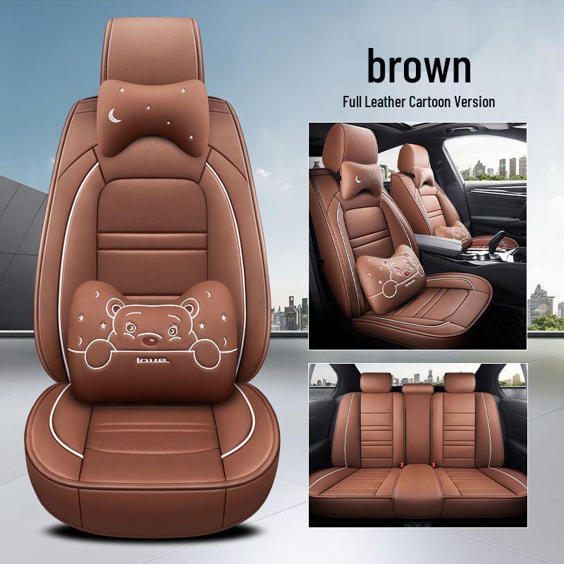 Volkswagen Lavida, Sagitar, Magotan, Passat, Bora, Lamando Seat Covers - Leather & Ice Silk, Full Coverage Cushion