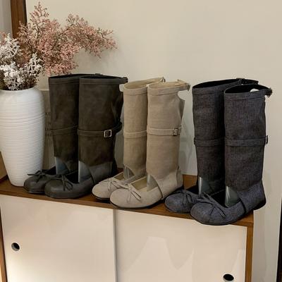 Балетный стиль ретро бант крутые ботинки женские летние новые корейская версия мода круглый носок полые туфли Мэри Джейн