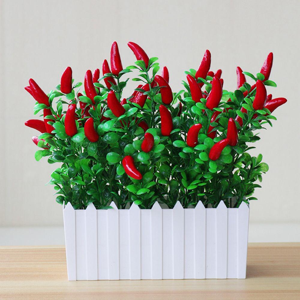 Цветок Сделай сам Мини Перец Яркий Цвет Искусственные Растения Домашнее Украшение Благоприятное Растение Искусственный Фрукт