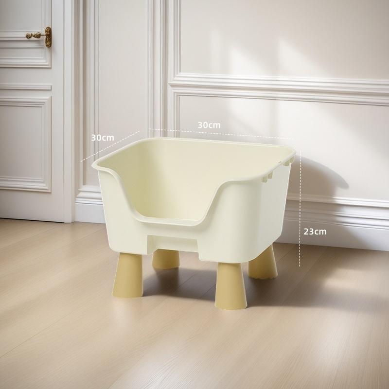 Простой полузакрытый лоток для кошачьего туалета большой вместимости с защитой от брызг и увеличенной высотой, уборочный таз, товары для питомцев