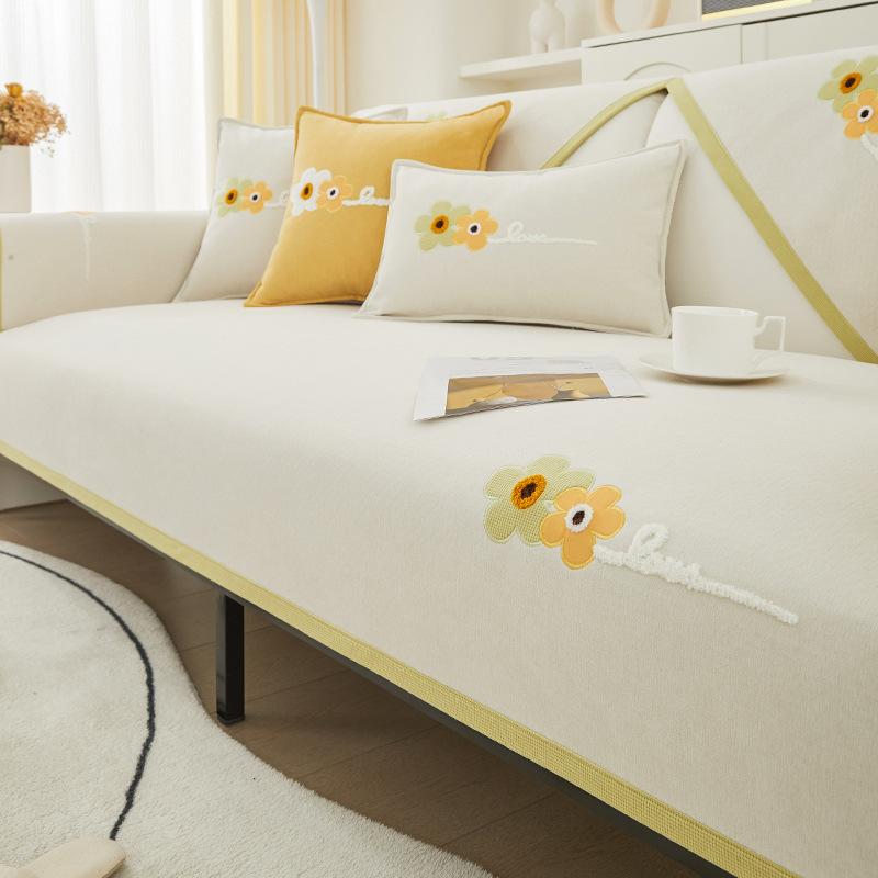 Chenille Sofa Cushion Four Seasons Universal Latest Contemporary Simple Winter Antislip Seat Cover Cover Cloth Thickened