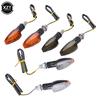Hot Sale 2X Universal Motorcycle LED Turn Signal Indicators Light Amber Blinker Light 14 Led 12V 2W Short Motorbike Lamp