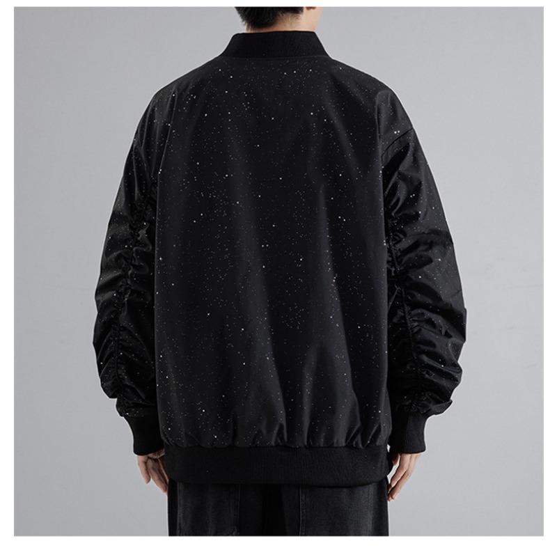 Куртка Мужская Модная Трендовая Мужская Повседневная Куртка Куртка с Воротником Бейсбол Куртка с Закрытыми Рукавами Мужская Подростковая Тонкая