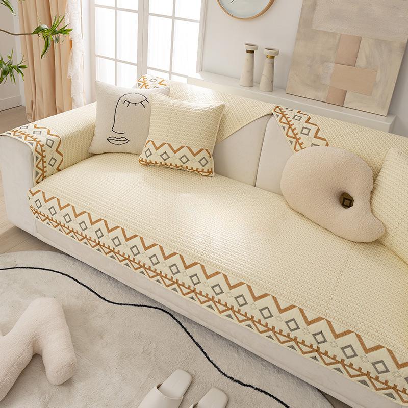 Стираная хлопковая подушка для дивана, нескользящий чехол для дивана, скандинавский простой современный чехол для подушки на сиденье, утолщенная ткань на четыре сезона
