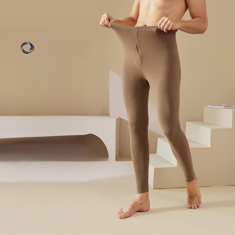 Мужской бесшовный бархатный термобелье: Самонагревающийся, плюс бархат, осенний комплект