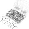 300Pcs Key Ring Set Wear Resistant Iron Keychain Ring Screw Eye Pin Jump Ring Kit for DIY Crafts