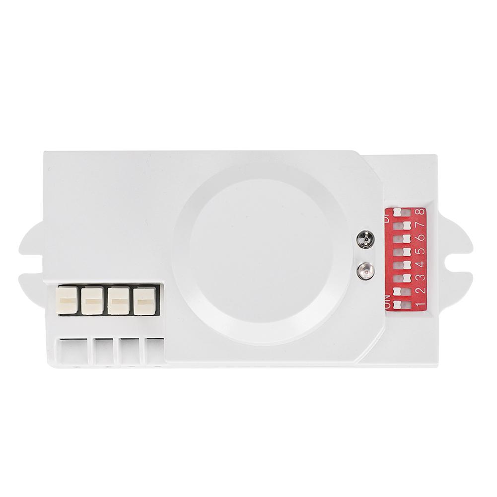 Smart 5.8GHz Microwave Radar Sensor Dial Adjustable Light Dip-Switch Indoor Body Motion Detector