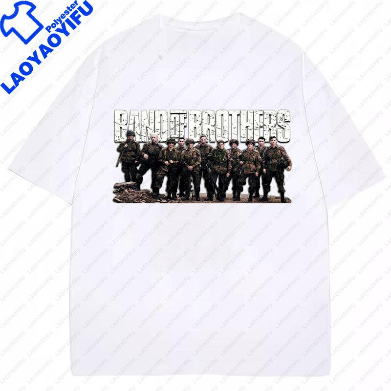 The Famous TV Series Band of Brothers Graphic T Shirt Tom Hanks Fans Clothes Vintage Classic Movie Tee Unisex Women Camisetas Tops