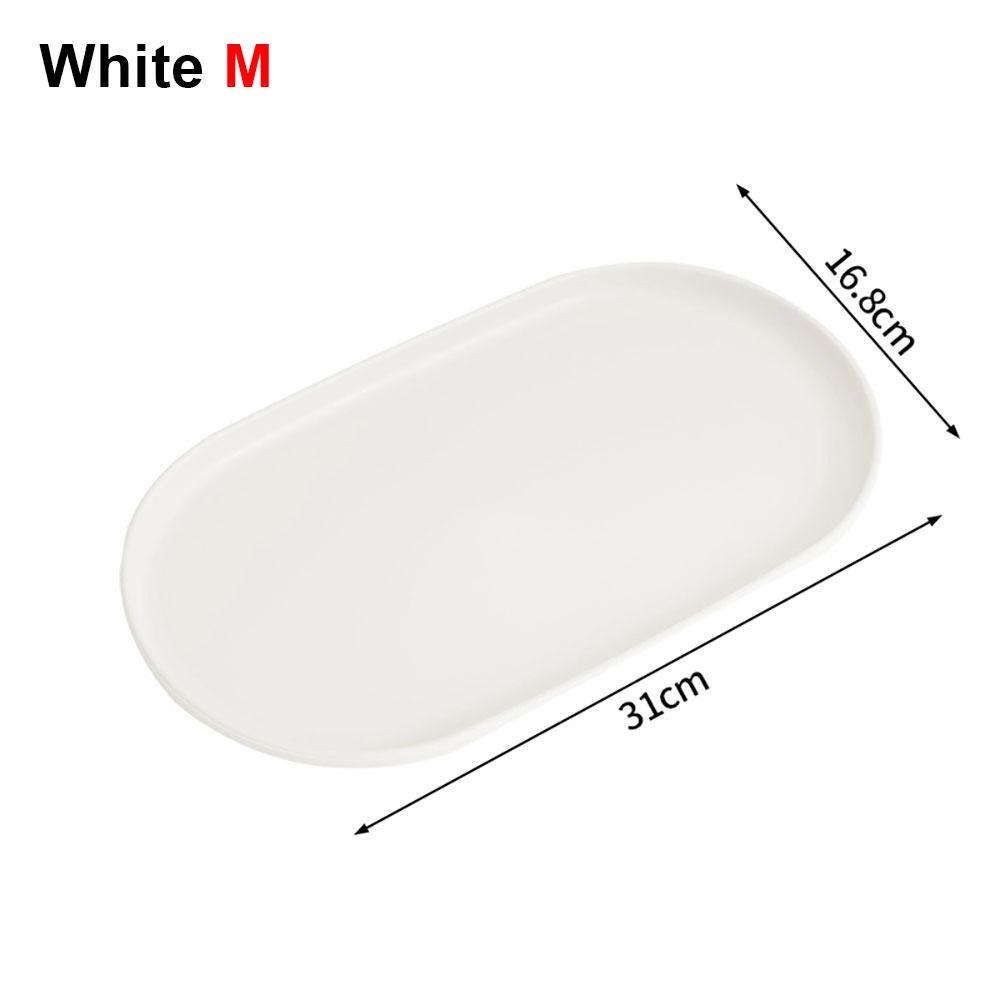 1Pcs Stackable Dessert Tray Smooth Edge Food Serving Tray New Fruit Plate for Home Kitchen