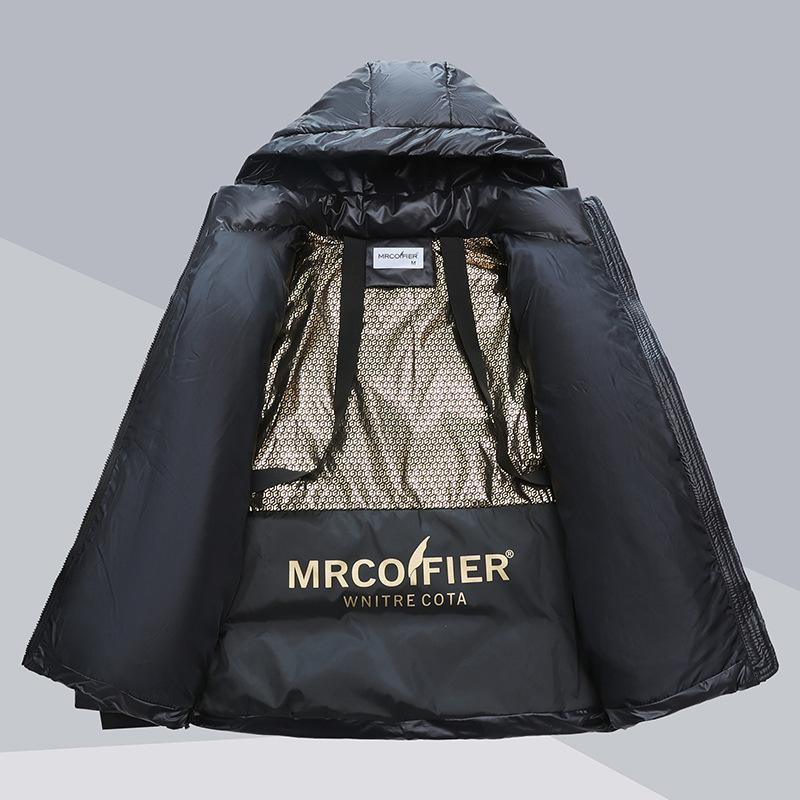 Women's Hooded Down Jacket Black Gold Cotton Coat Winter Loose Fashionable Thick Cotton Jacket