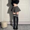 Lovely Japanese Girls Lolita Over Knee High Long Socks Cosplay School Student Black White Striped Stockings for Women