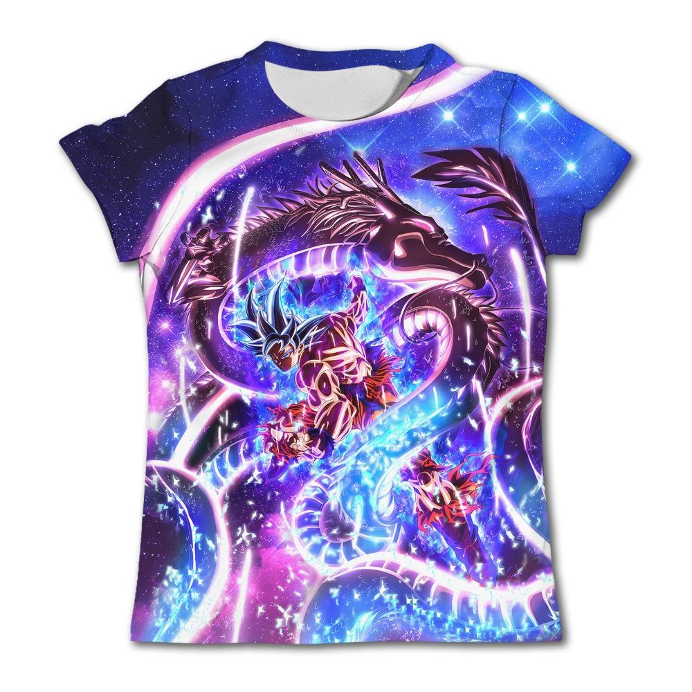 Футболка Dragon Ball Аниме Футболки Детские Футболки Мультяшные Футболки с Goku Мужская Одежда Детские Топы Взрослый Летние Мягкие Короткий Рукав