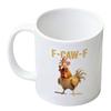 F-Caw-F Rooster Mug Ceramic Chicken Coffee Cup Funny Chicken Mug Gift for Men Women Farmhouse Home Kitchen Bar Decor
