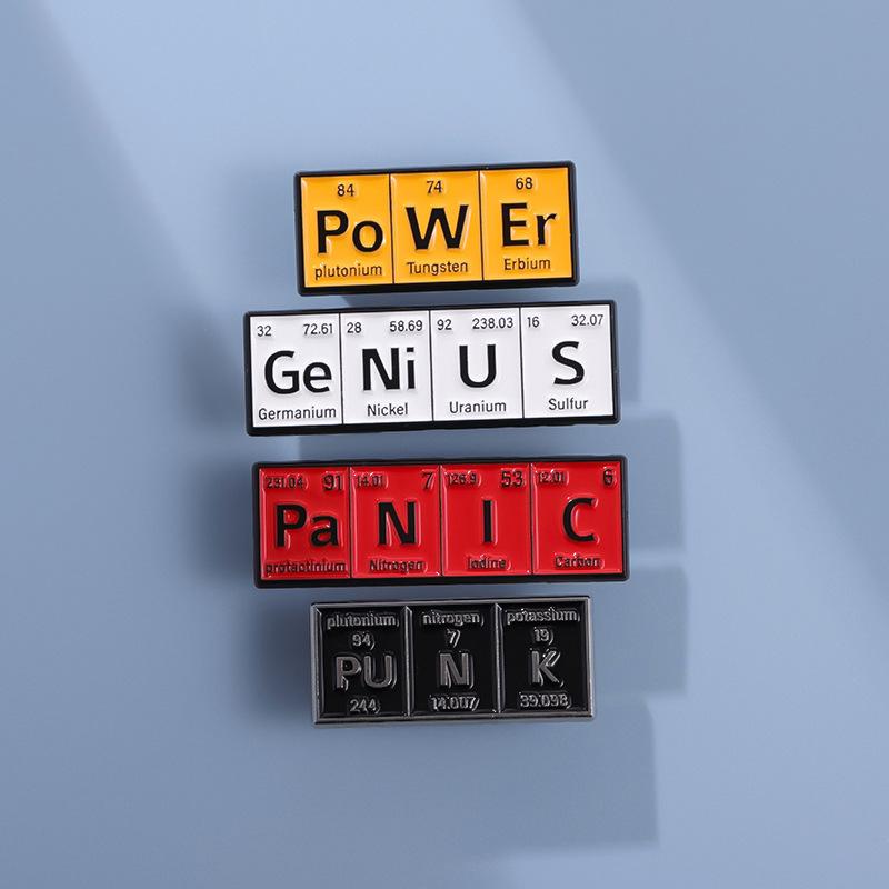 Забавная красочная брошь в виде молекулы, игривый мультяшный значок из сплава для личного стиля