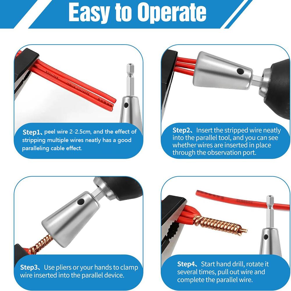 2 шт. Инструмент для скручивания проводов для дрели для дрели Профессиональный инструмент электрика