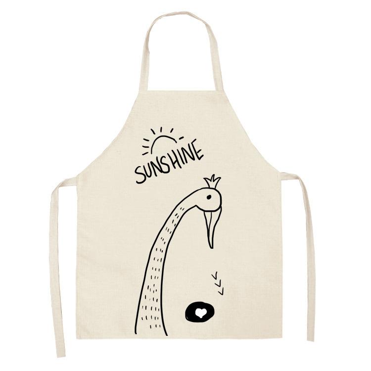 Children's Stick Figure Apron Cartoon Linen Apron Aprons for Women Baking Accessories Apron for Men Cooking Accessories Tablier