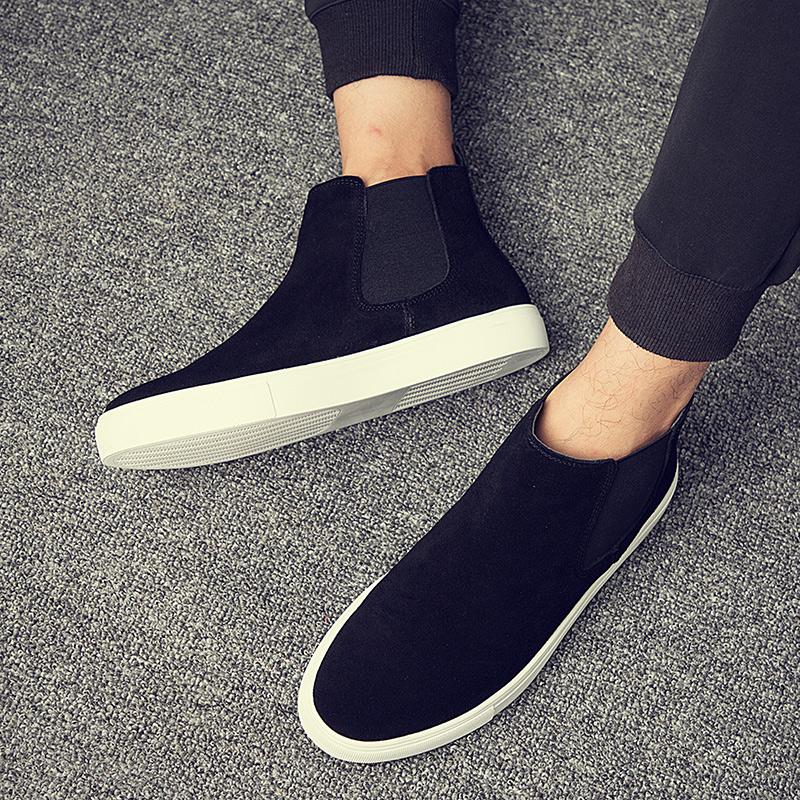 Модные мужские туфли больших размеров класса люкс для вечеринок и банкетов на платформе, удобные туфли на плоской подошве, ботинки челси для молодых джентльменов, мягкие кожаные ботинки