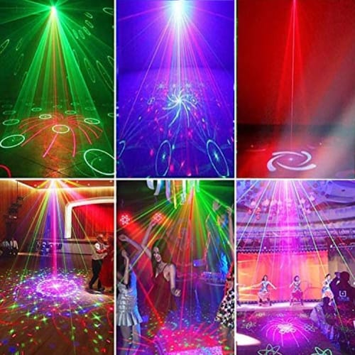 Party Light, Disco Light, 36-Pattern LED Stage Lighting with Sound Control & Auto Mode, Mirror Ball Effect, Multi-Color Changing Stage Light, Compact
