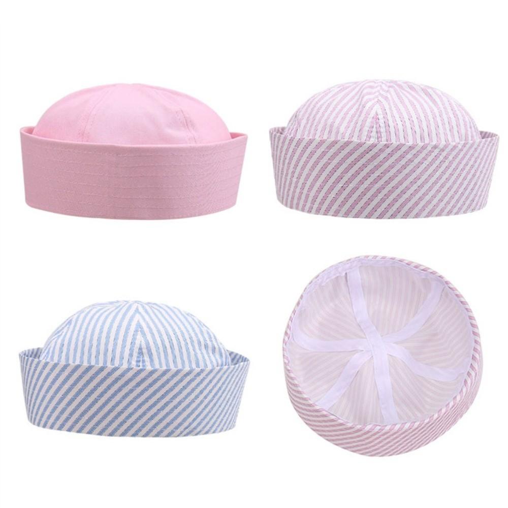 New Stripe Cosplay Sailor Hat Comfortable Lightweight Stage Performance Hat Thin Breathable Beret Unisex
