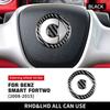 Наклейка из углеродного волокна для Mercedes Benz Smart 451 Fortwo 2008-2015, аксессуары, чехол на руль, украшение автомобиля