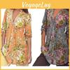 Women Tops Shirt Vintage Floral Print V Neck Tunic Tops Blouse Gift Clothing