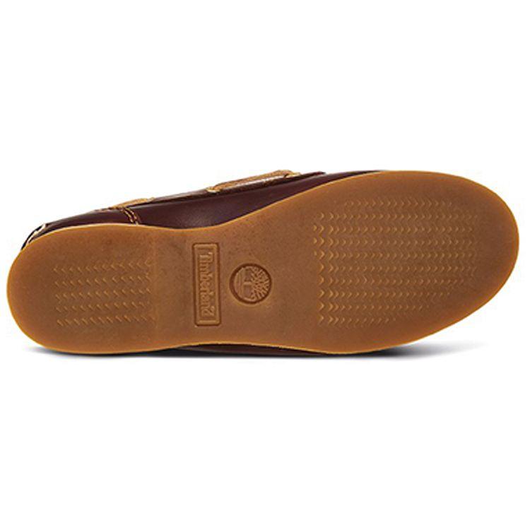 Timberland Top Layer Cowhide Slip-Resistant Durable Low-Top Boat Shoes Women Sneakers Brown 72333W