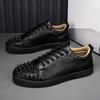 Fashion Men Luxury Rivets Shoes Lace-Up Casual Leather Oxfords Shoes Gold Silver Sneakers Stage Nightclub Dress Trendy Footwear