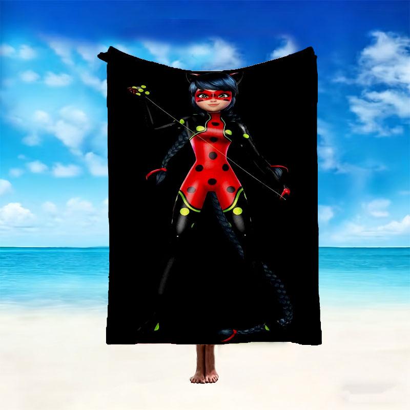 1pc Comfortable Home Print Throw Blanket, Ladybug Blanket For Bed and Sofa Use, Special Present For Family