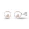Ювелирные изделия из стерлингового серебра 925 пробы, круглые серьги-гвоздики диаметром 9 мм с имитацией жемчуга для женщин-подростков