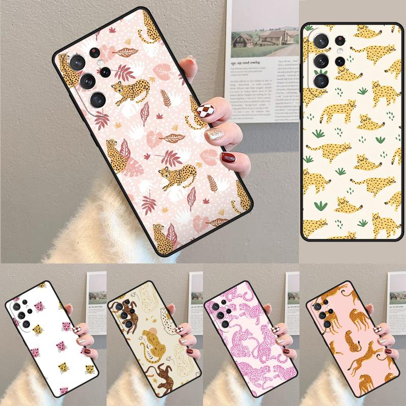 Милый чехол для телефона с гепардом для Samsung Galaxy note 10 pro S26 Ultra S23 S24 FE S25 S21 S22 PLUS противоударный Чехол