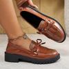 Shoes Female  Loafers Women's High Heels Plus Size Office Pumps Women Bow Tie Metal Decoration Low Heel Slip On Shoes Women