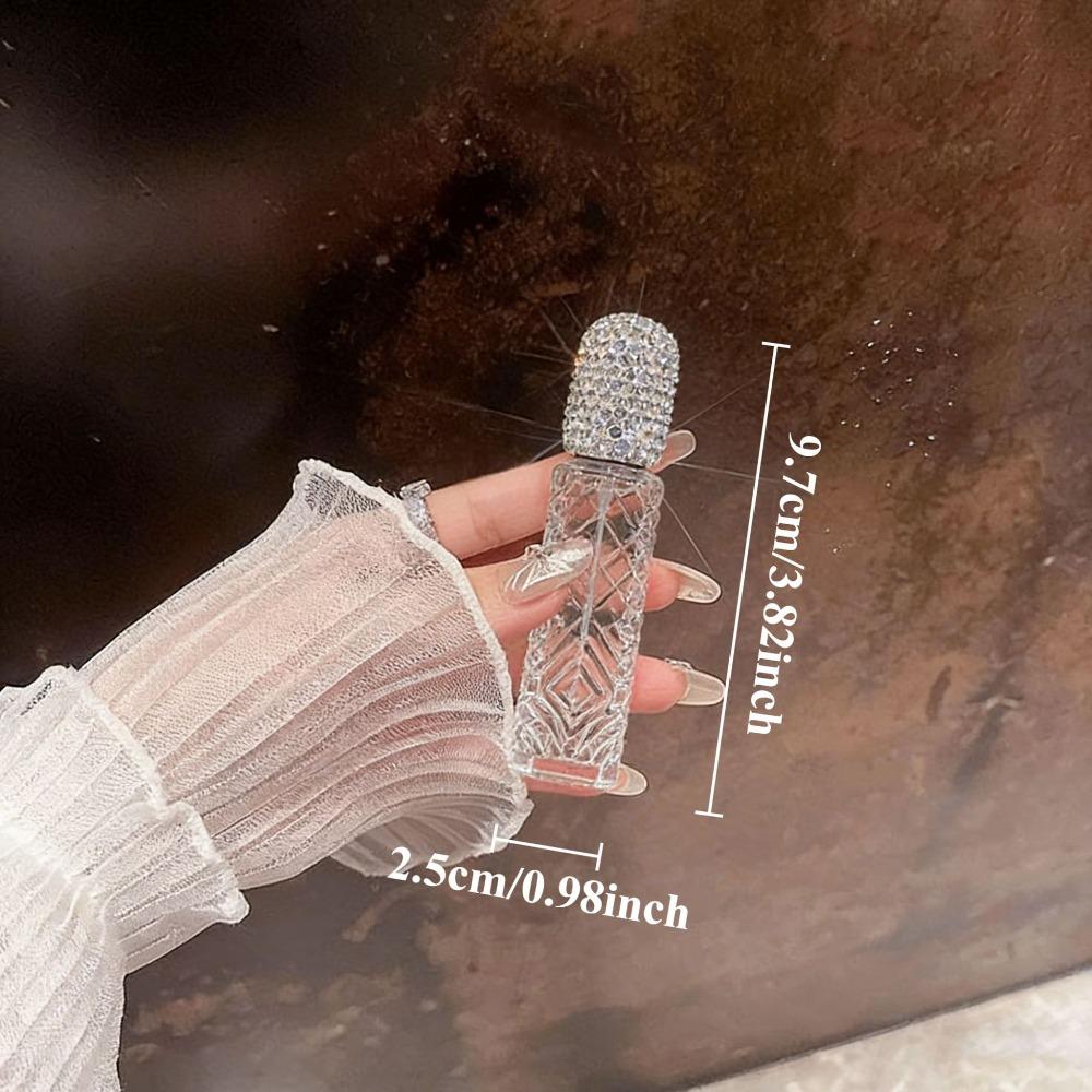 12ml Glass Perfume Atomizer Creative Rhinestone Oil Diffuser Bottle Handicraft