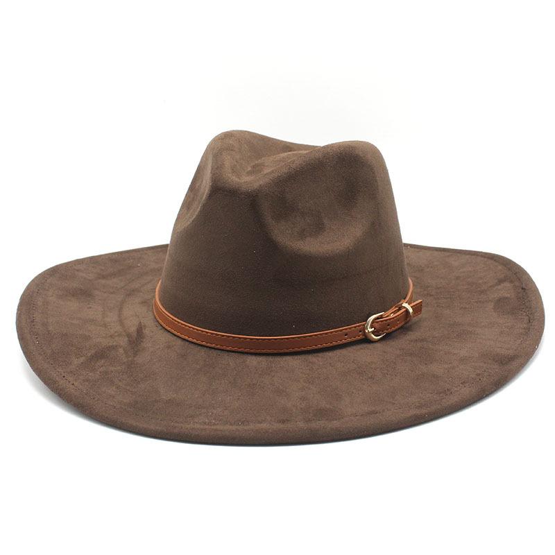 Замшевый цилиндр для мужчин и женщин, большая шляпа с карнизом, плоская кромка, джазовая шляпа