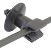 Black Nylon 1/4 Brake Line Mounting Clip - Single Slot - Bag of 10 - Premium