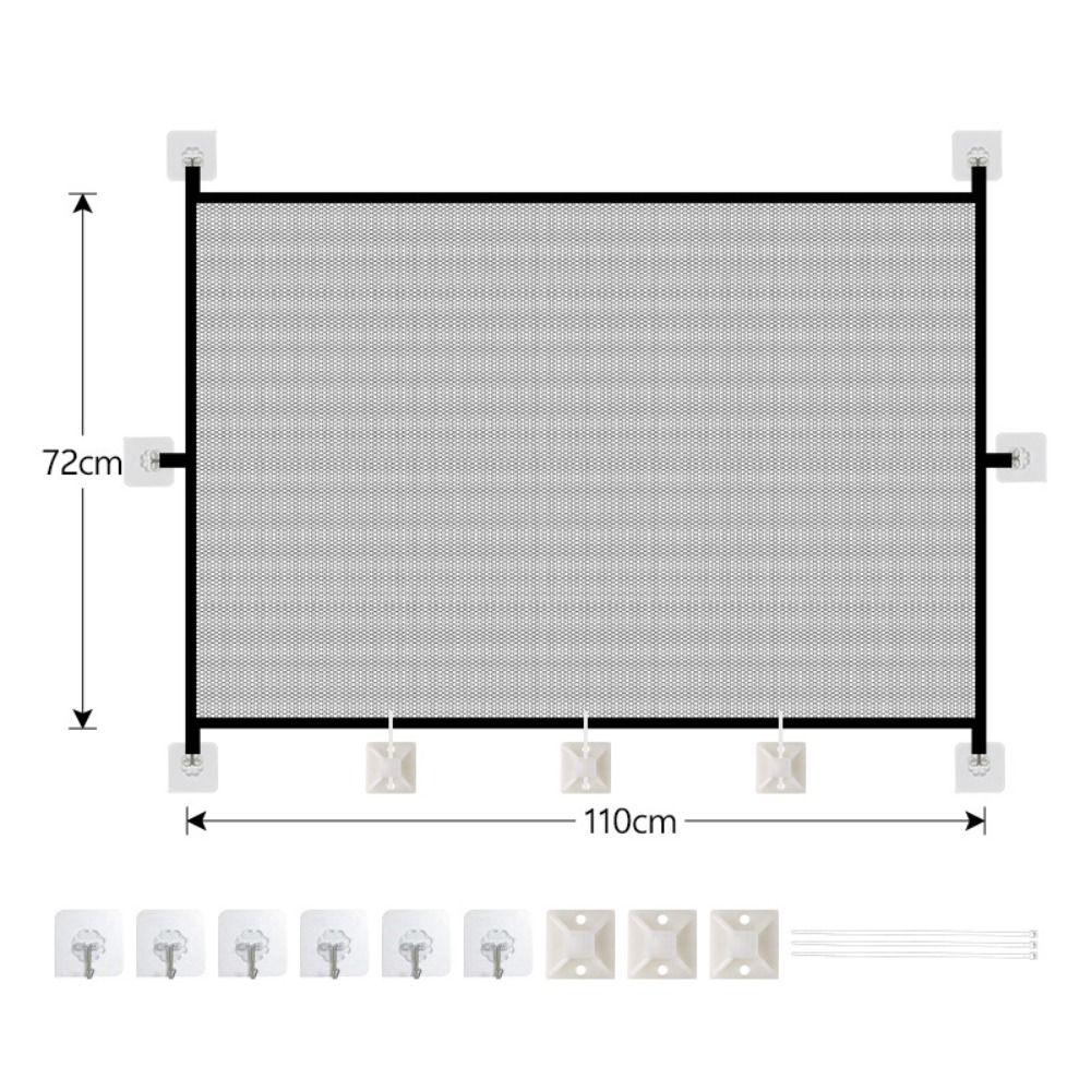 New Retractable Pet Barrier Fences Folding Mesh Pet Safety Gate with Hooks Anti-Escape Dog Isolation Gate Cat Accessories