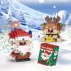 Christmas Gifts Building Block Series Santa Claus Reindeer Puzzle Assembly Bricks Table Decoration Toys for Child Chrismas Gift