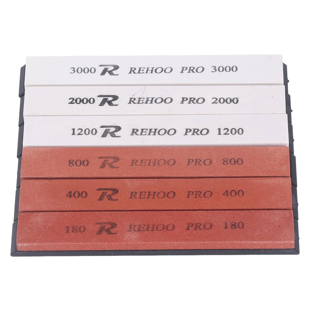 Набор из 6 камней для заточки из белого корунда, многофункциональный, зернистость 80 400 800 1200 2000 3000, набор точильных камней для кухни