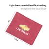 Car Driver License Cover Suede Leather Credit Card Holder For Chevrolet Cruze Groove Volt Lacetti Trax Niva Orlando kalos Tahoe