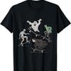 Mummy Halloween Dracula Frankenstein Ghost Skateboard Skater T-Shirt