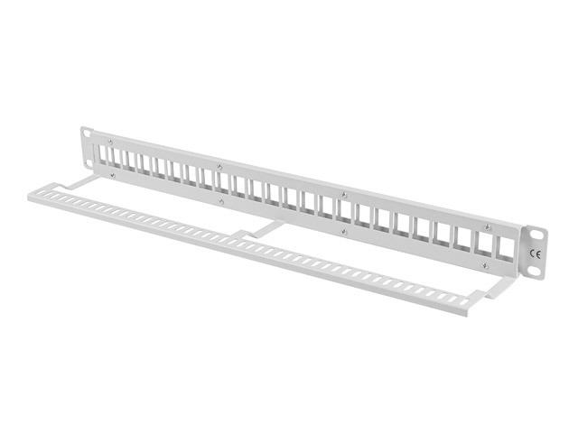 Lanberg PPKS-1024- 24 port 1U 19" patch panel for keystone modules gray